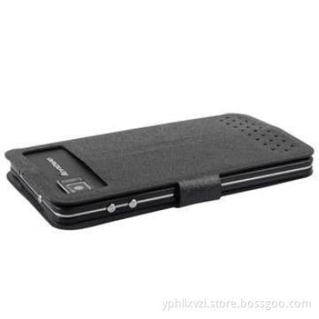 Lenovo S890 Silk Printed PU Leather Cell Phone Case , Black